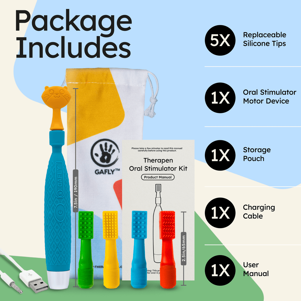 Vibrating Chewy for Sensory Oral Therapy | rechargeable vibrating chew tools for sensory | sensory chew toys