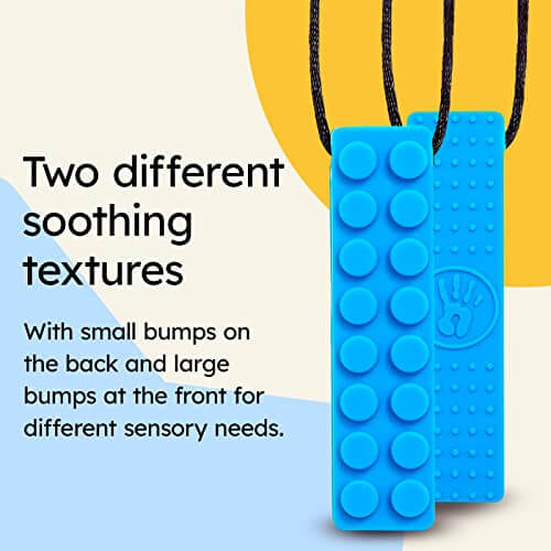 Sensory Chewing Necklace for kids with autism featuring two soothing textures for different sensory needs. | Sensory Chewing Necklace